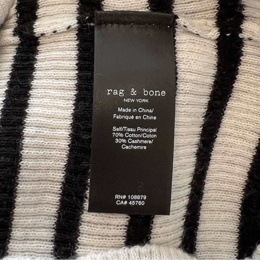 NWT Rag & Bone Kate Turtleneck Sweater  Dress Cashmere Blend Striped Long sleeve - Picture 8 of 16